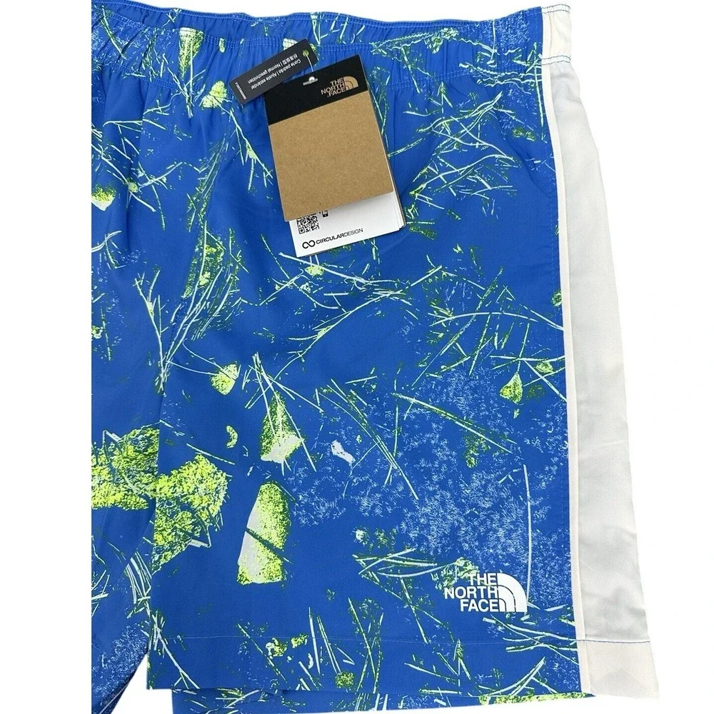The North‎ Face Men's Elevation Short,súper Sonic Blue Valley Floor Print Small